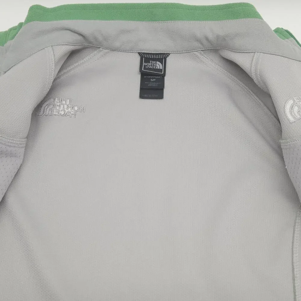 North Face Jacket Women S Green Full Zip Soft Shell Fleece Lined Winter Gorpcore